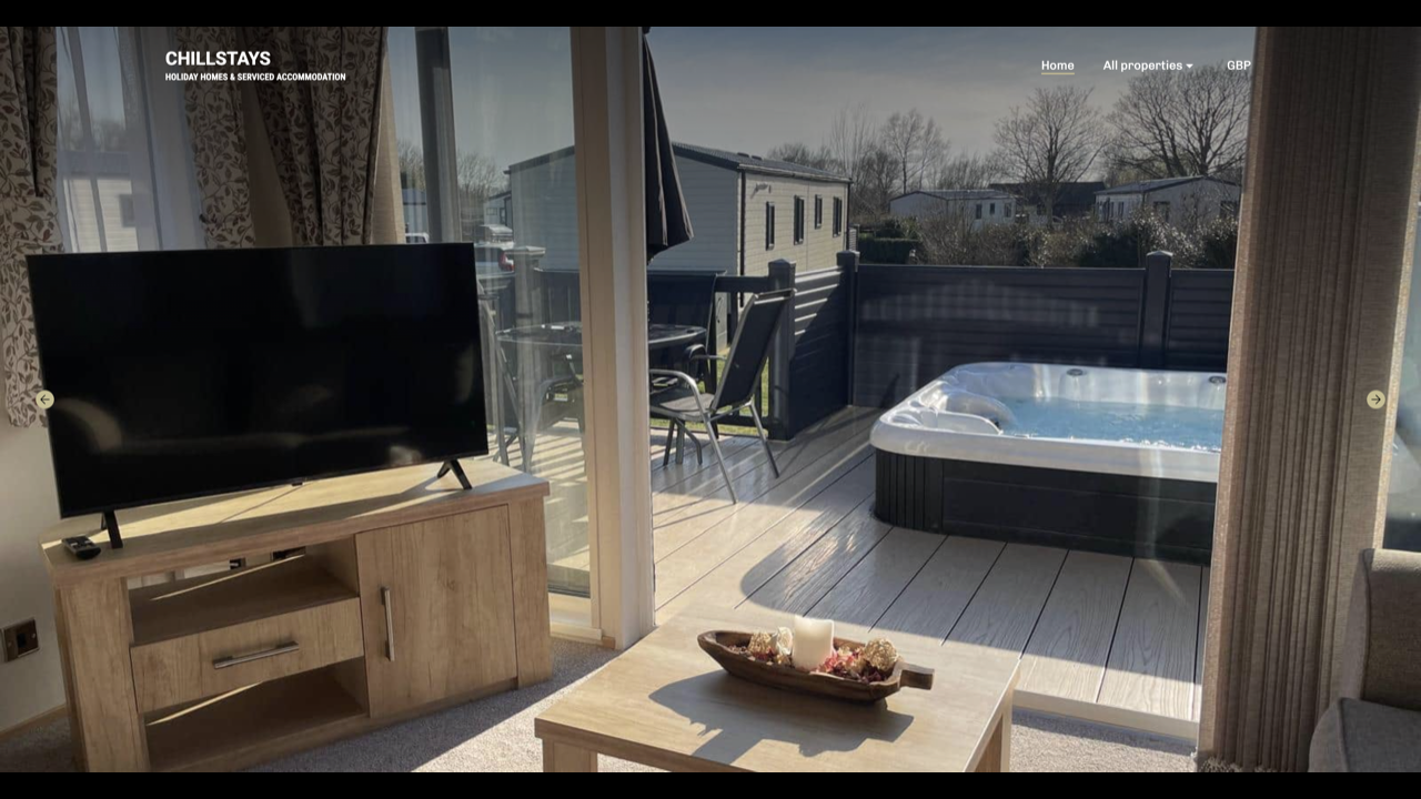 Chill Stays desktop view