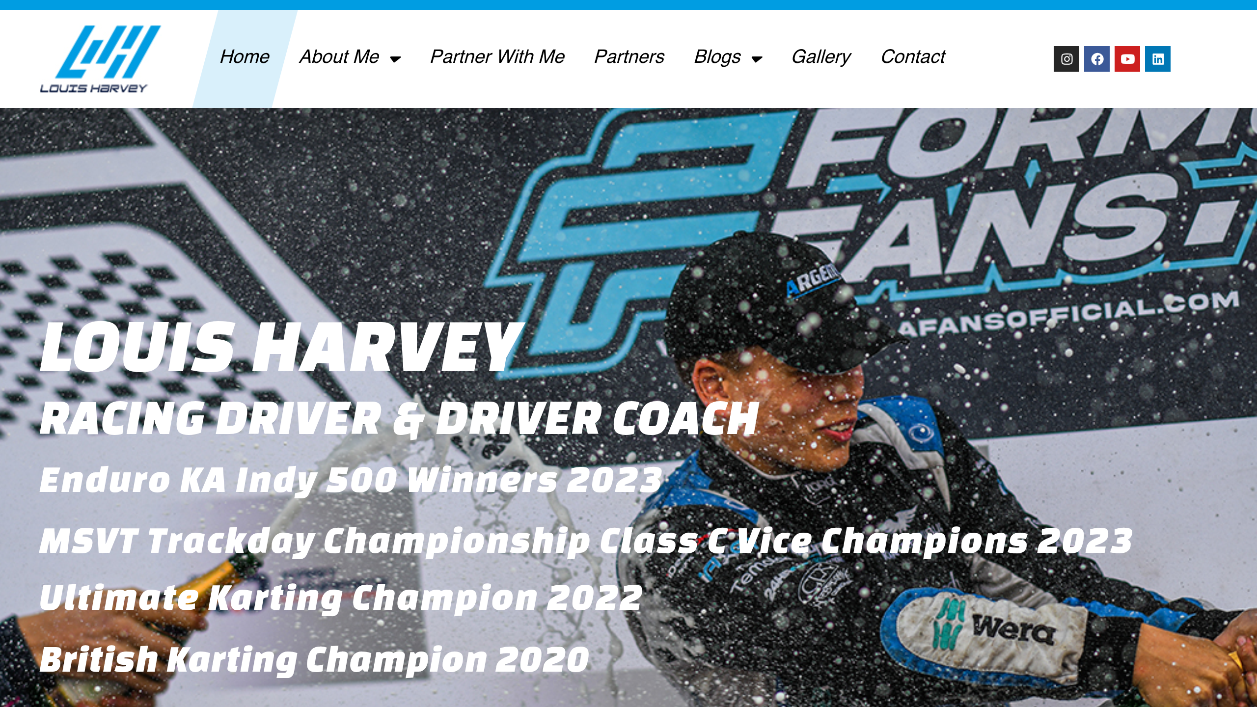 Louis Harvey desktop view